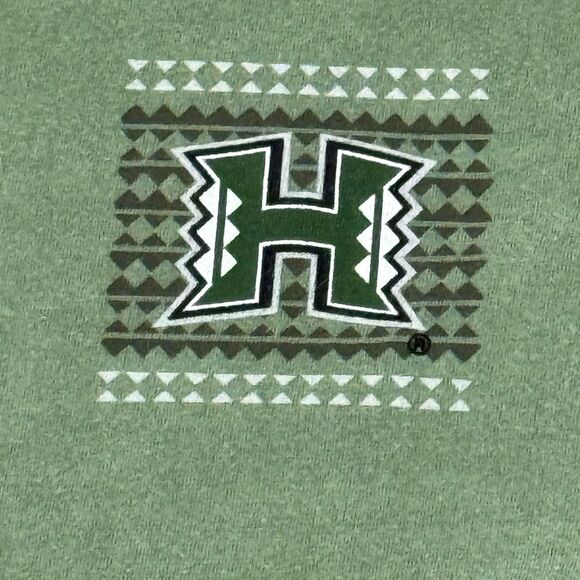 Y2K Vintage Crazy Shirts Hawaii UH Football Medium Graphic T-Shirt Ti Leaf Dye - Picture 4 of 7